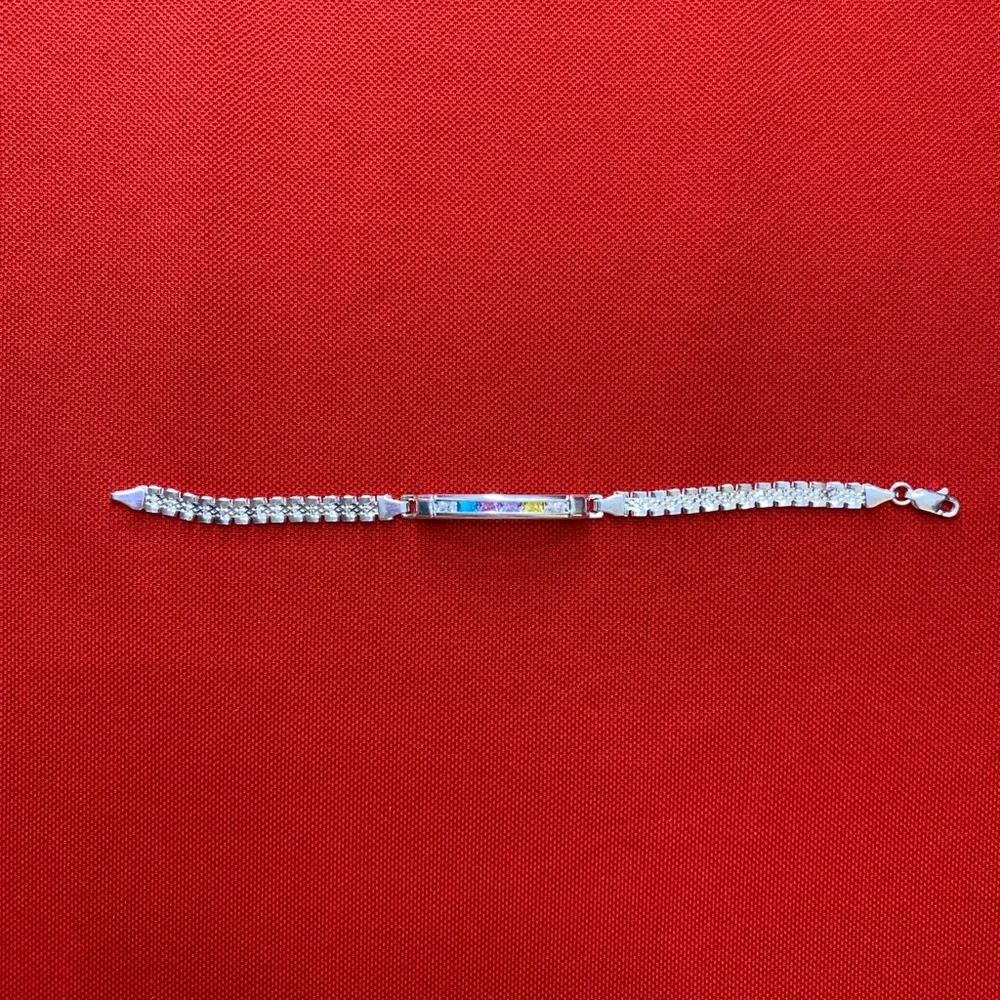 925 fine silver girl bracelet‎ with zircon stones